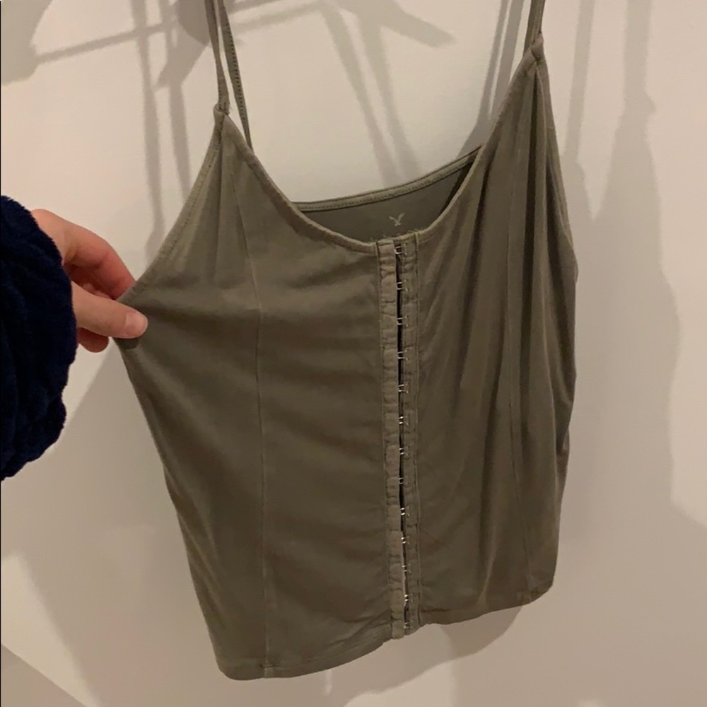 American Eagle hunter green tank top